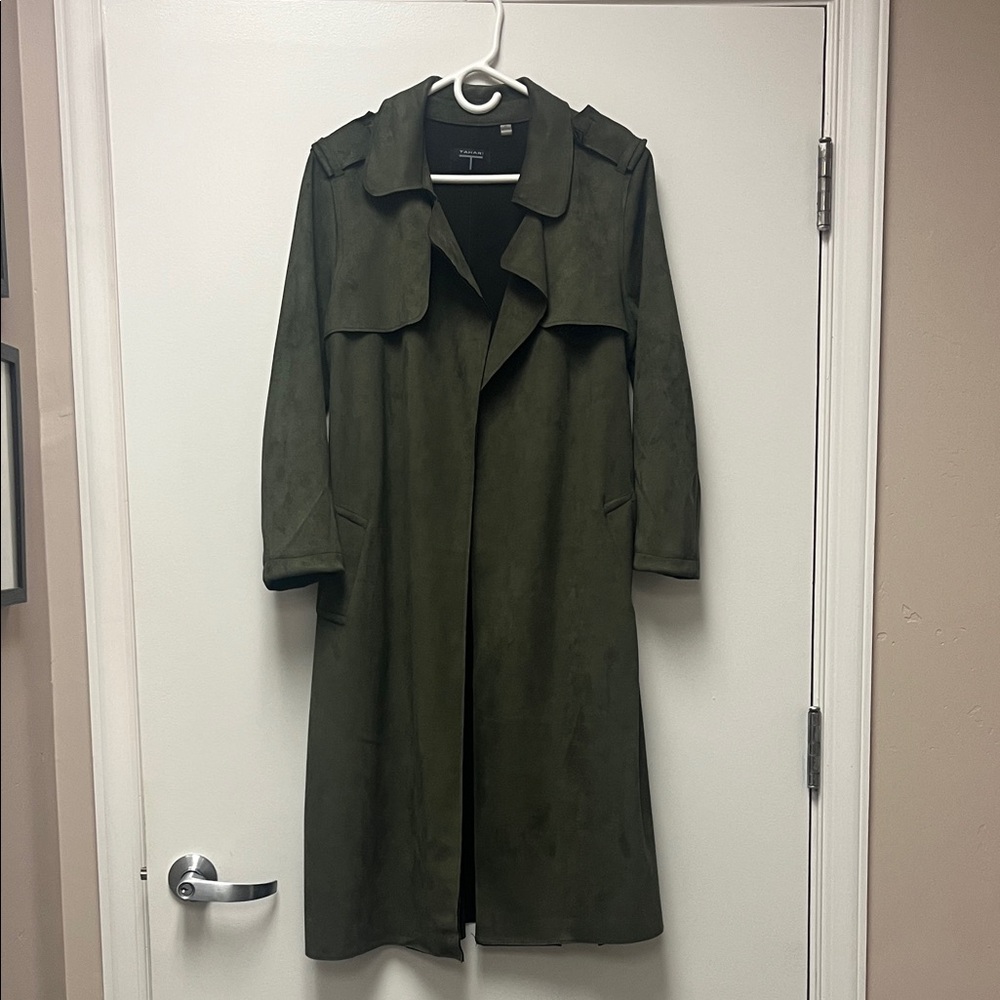 Tahari Dark Green Trench Coat